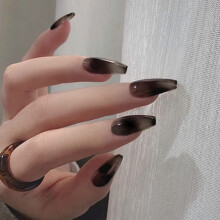 Franse doodskistvormige kunstnagels voor vrouwen GlossyCover nepnagels ballerina nail art DIY acryl nepnageltips plaknagels 24 stuks