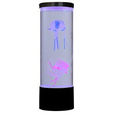 Poaug Color Changing Lava Lamp, USB Powered Night Light for Bedroom, Office, Home Decor, Black, Compatible with Aquarium & Relaxation Gifts