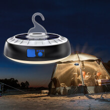 Lampă solară magnetică Gnobogi cu lumină dublă, lumină LED super luminoasă pentru cort de camping, iluminat pentru drumeții și urgențe,