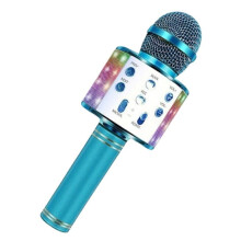 Wireless karaoke microphone Bluetooth speaker BLUE blue