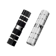 Bike Pegs Aluminum Alloy Rear Foot Pedals Fit for 10 MM Threaded Rear Axles Short Solid - black