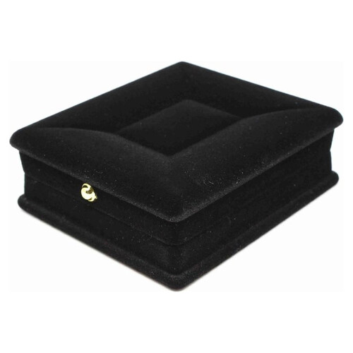 1x Sametový náhrdelník/řetízek/šperkovnice/úložný box/pouzdro/organizér ---Černá 1