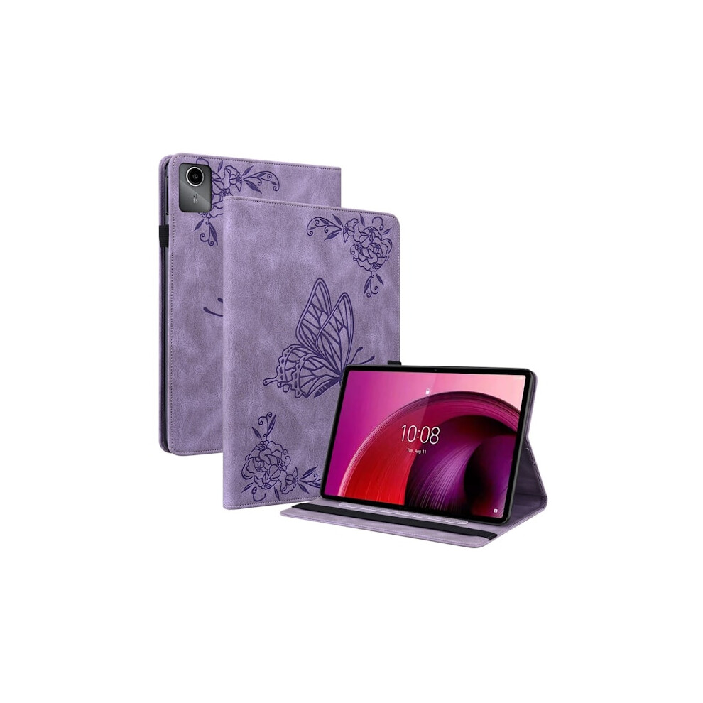 Leather Case Compatible With Lenovo Tab M11 Butterflies Purple 9425574734051