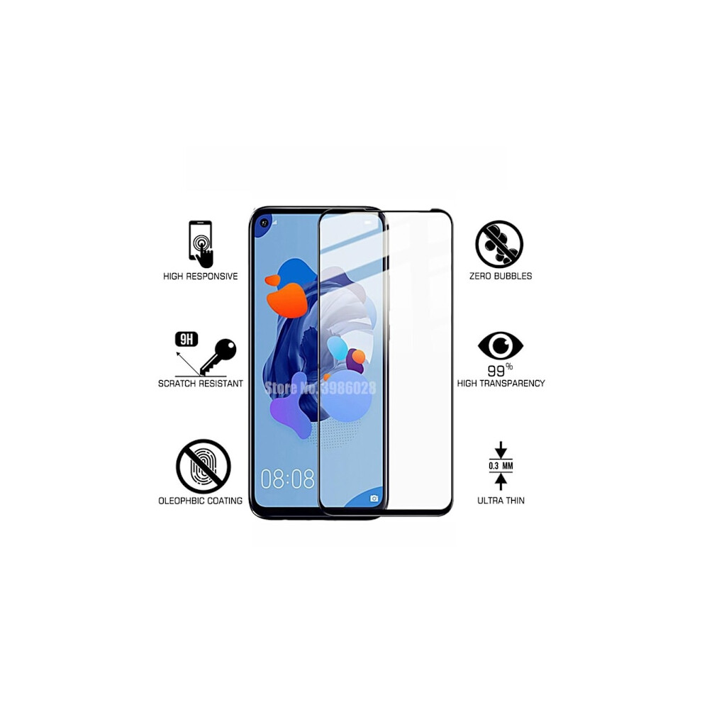 Nova 5T 2-Pack Screen Protector 2.5D Frame 9H 0.3Mm Hd-Clear Screen-Fit Black 9425574734242