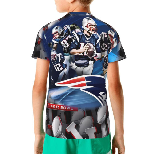 Μπλούζα με κοντό μανίκι Patriots για αγόρια και κορίτσια για νεανική αθλητική ομάδα 1