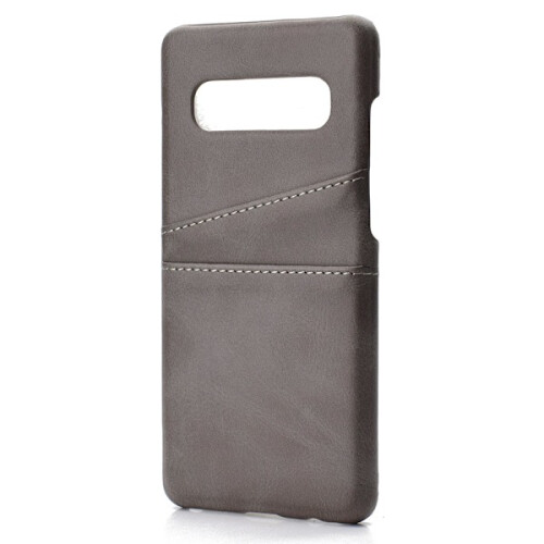 Compatível com Samsung Galaxy S10 - Capa elegante com compartimento para cartão, cor cinza