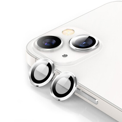 Protetor de Lente Hat Prince compatível com iPhone 14/14 Plus em Vidro Temperado Prateado