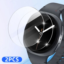 Protetor de tela de vidro temperado compatível com Samsung Galaxy Watch8 Classic 40mm 44mm, 2 unidades