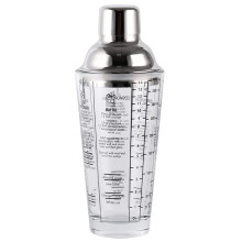 400ML Glass Cocktail Shaker - Stainless Steel Lid, Clear Scale Rust-Resistant, Non-Wicking Design, Ideal for Ice Cold Whiskey Sours