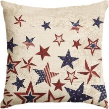 4. juli amerikansk flagg stjerner uavhengighet kasteputetrekk, 18x18 tommer minnedag patriotisk dekor putetrekk til sofa