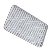 Bandeja de drenaje de doble nivel, cesta de drenaje rectangular para té, plato de fruta simple ahuecado.