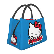 Sac à lunch Hello Kitty mignon et réutilisable, isotherme, idéal pour le bureau, les pique-niques et la randonnée - Style 4