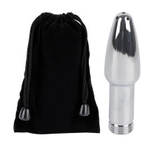 Chuveiro ZPSHYD, acessório de limpeza vaginal e anal em liga de zinco prateada para lavagem e limpeza, ideal para enema e bidê.