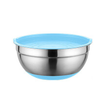 Bol mélangeur Kripyery avec couvercle, grande capacité, fond antidérapant, surface polie, facile à nettoyer, idéal pour la cuisine et le