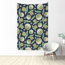 Tapisserie Yoda, grande tapisserie murale décorative pour salon, chambre, dortoir, affiche, fond de décoration pour enfants et adultes (80" x 60").