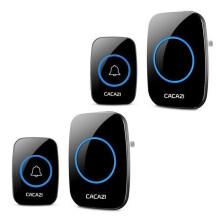 2-pack trådlös dörrklocka, 300 meter räckvidd, vattentät, 36 klockor, 4 volymnivåer, LED-blixt, för hemmakontor och klassrum