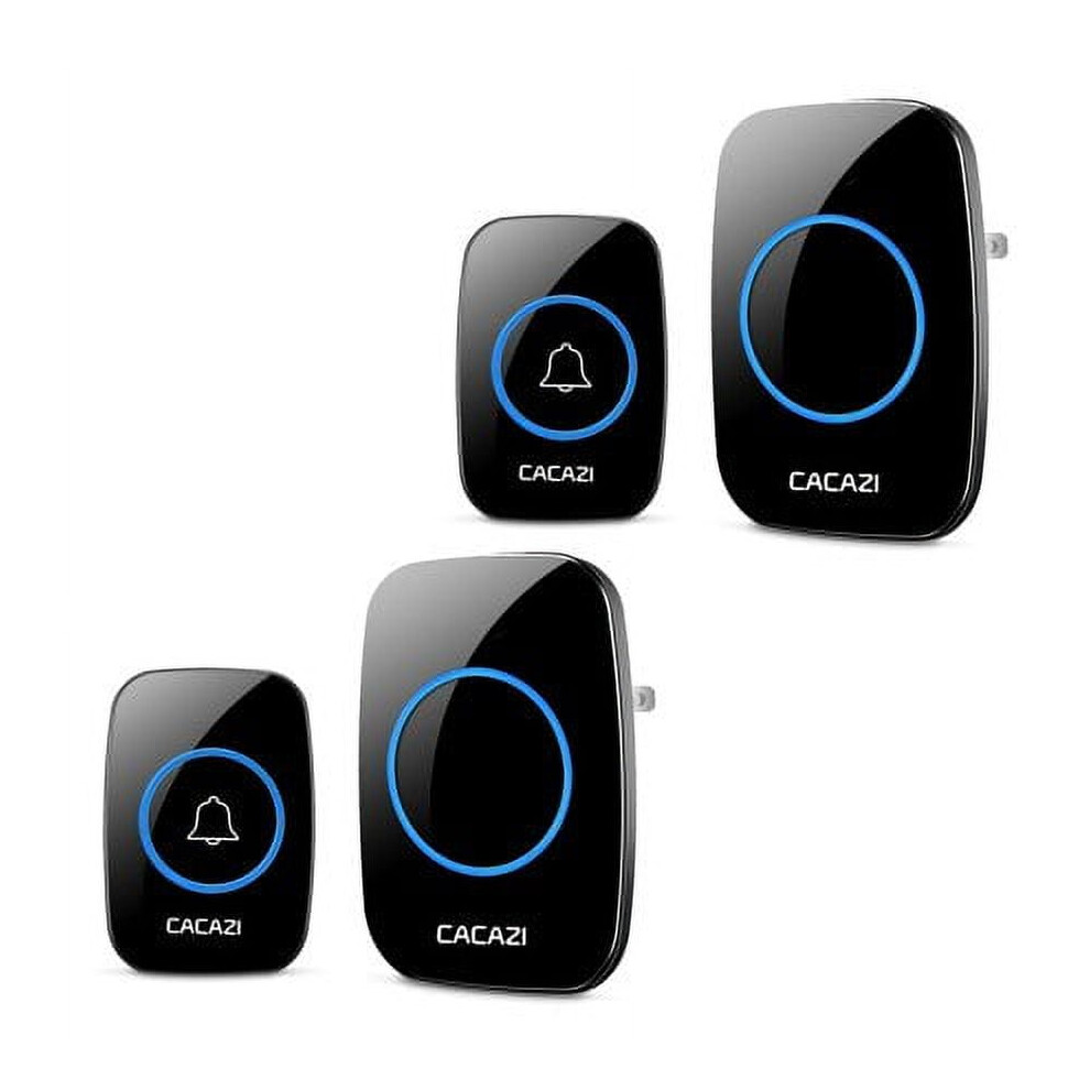 2Pack Wireless Doorbell, 1000 Ft Range, Waterproof, 36 Chimes, 4-Level Volume, Led Flash, For Home Office Classroom 9425574734518