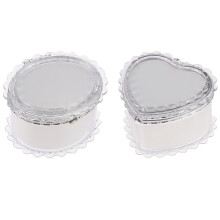 Guangmc2Pc Schmuckkästchen aus Glas mit Spiegel, Make-up-Organizer für Damen