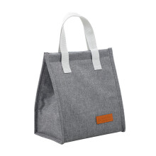 Sac à lunch isotherme portable, type Bento, pour enfants et femmes, idéal pour les voyages et les pique-niques (gris).