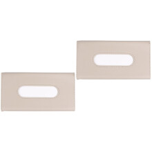 2 stuks Autozonneklep Tissuebox Modieuze Hangende Tissueboxhouder Headset Tissuehouder voor Auto (Beige)