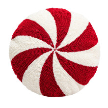 Coussin en forme de canne à sucre, coussin décoratif de Noël en forme de sucette rouge en spirale, décoration mignonne et sucrée pour la