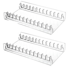CD Holder 2 Pack, Clear Acrylic CD Organizers, CD Display Rack Holds for Media Shelf Storage and Organization
