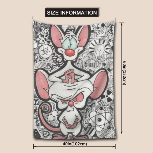 Αφίσα ταπισερί Pinky and the Brain Anima με θέμα την κρεβατοκάμαρα, διακοσμημένη με τοίχο 2