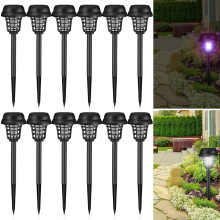 12 Pcs Solar Bug Zapper Outdoor Solar Mosquito Zapper for Patio Yard Garden