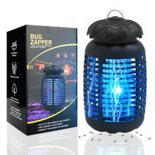 Bug Zapper Mosquito Killer with UV Light for Indoor Outdoor Use, 15W Round Plugin Insect Trap