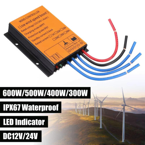 600W 24V MPPT Wind Turbine Charge Controller Waterproof Dustproof Regulator for Off Grid Systems 2
