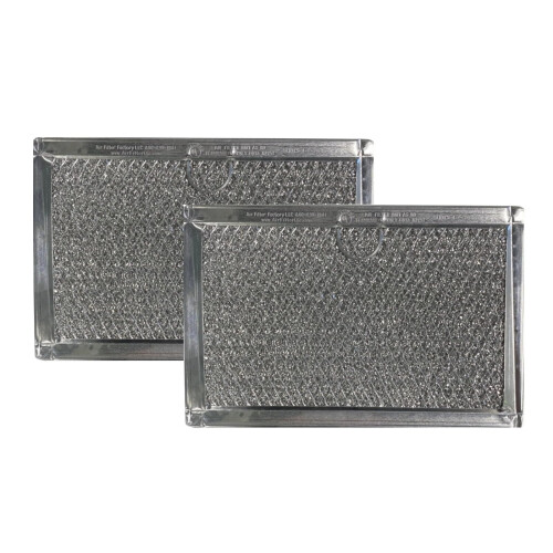 Microwave Grease Filter 5' x 75/8' Aluminum Mesh, Easy Clean Replacement 2 Pack