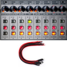 50PCS LED Beads 12V Round Head 3mm Wired Efficient Bright Straight Plug Lights