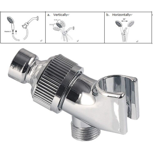 Universal Adjustable Shower Head Holder with Adjustable Angle, Wall Mounted Bracket for Bathroom 2