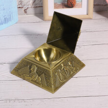 Egyptian Pharaoh Pyramid Decor Ashtray for Smoking Gifts Bronze Metal