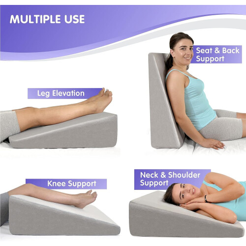 Μαξιλάρι Bed Wedge Cooling Memory Foam Top - Υπερυψωμένο μαξιλάρι στήριξης για ύπνο, πόνο στην 2