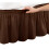 Collections Etc Wickelbettrock, elastischer Staubschutz, braun, Einzel-/Doppelbett 1