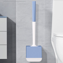 Lmueinov Silikon-WC-Bürste mit Halter, WC-Bürstenhalter-Set für Badezimmer, Silikon-WC-Reinigungsbürste für gründliche Reinigung