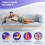 Μαξιλάρι Bed Wedge Cooling Memory Foam Top - Υπερυψωμένο μαξιλάρι στήριξης για ύπνο, πόνο στην 4