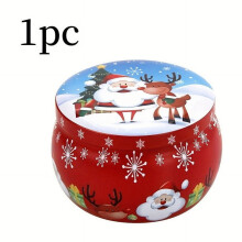 1pc Christmas Aromatherapy Soy Wax Candle in Jar, Single Wick with Dried Flowers, Relaxing Holiday Gift for Kids, Children, Friends