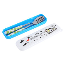 Flatware Set, 2 PCS Children Flatware Set Stainless Steel Flatware Spoon for Kids Green/Pink/Yellow (Optional)(Green)