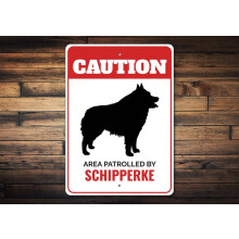 Schipperke-koirakyltti 8x12 tuumaa - Varoitus-koirarotu-metallikyltti, yhteensopiva Schipperke Lover -lahjan ja belgialaisen proomun