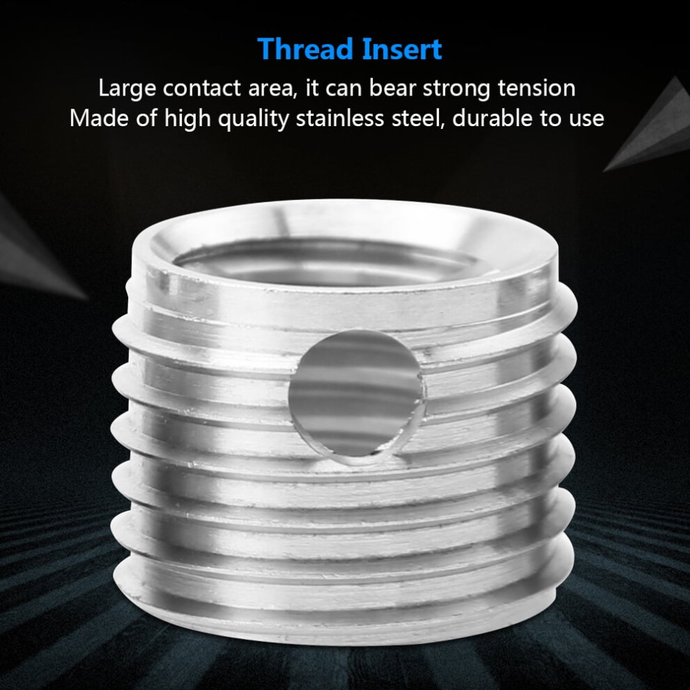 10Pcs 307 Stainless Steel Self Tapping Thread Insert Accessories(Inner M5*0.8 Outer M8*1.0) 9395123846798