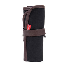 Rollbares Federmäppchen aus Canvas, Schwarz