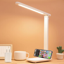 Dimmbare LED-Schreibtischlampe mit 3 Leuchtmodi, 180-Drehregler, augenschonende Bürolampe, 4500 K