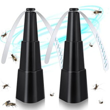Fly Repellent Fan with Holographic Blades for Indoor Outdoor Table Use, Battery Powered, 2 Pack