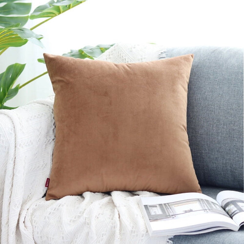 Μαξιλαροθήκες Cterwk Velvet Throw Διακοσμητική τετράγωνη μαξιλαροθήκη, μαλακή, συμπαγής,