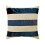 Διακοσμητικό μαξιλάρι HomeCentric 22"x22" Patchwork από βελούδο και λινό, ριγέ μοντέρνο στυλ - 1