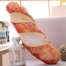 Taie d'oreiller Poaug Markdown 50 cm, oreiller 3D en forme de pain, coussin lombaire doux, peluche, en solde, multicolore, 1