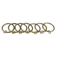 Urbanest 1 1/2" Metal Curtain Rings With Eyelets, Set of 14, Antique Gold