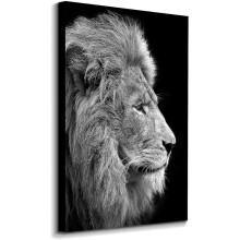 old barn African Lion Canvas Wall Art: Black and White Lion Head Portrait Artwork Painting Picture Print for Home(12x16)
